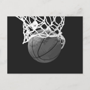 Carte Postale Basket-ball noir et blanc