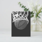 Carte Postale Basket-ball noir et blanc (Debout devant)
