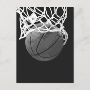Carte Postale Basket-ball noir et blanc
