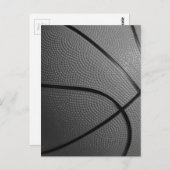 Carte postale Basket-ball noir et blanc (Devant / Derrière)