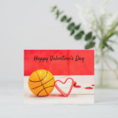 Carte Postale Basket-ball Saint-Valentin Basket-ball avec amour (Debout devant)