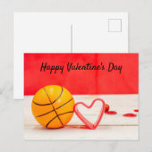 Carte Postale Basket-ball Saint-Valentin Basket-ball avec amour (Devant / Derrière)