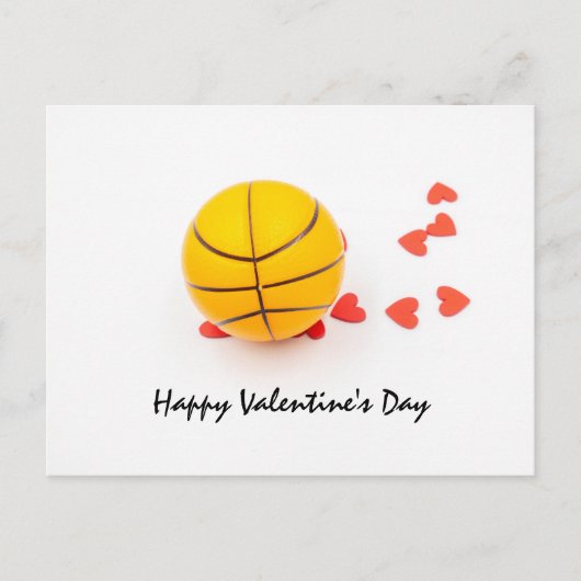 Carte Postale Basket-ball Saint-Valentin Basket-ball avec amour (Devant)