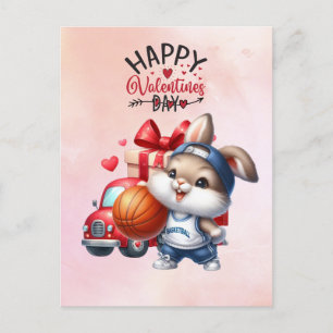 Carte Postale Basket-ball Saint-Valentin du joueur avec amour