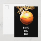 Carte Postale Basket-ball - Sports Illustration Art (Devant / Derrière)