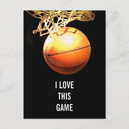Carte Postale Basket-ball - Sports Illustration Art (Devant)