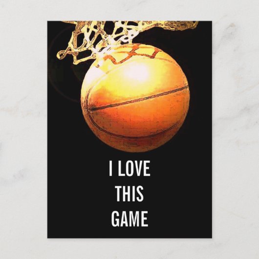 Carte Postale Basket-ball - Sports Illustration Art (Devant)