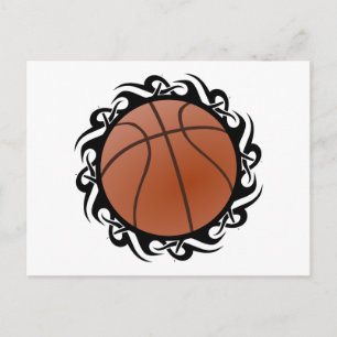 Carte Postale basket-ball tribal