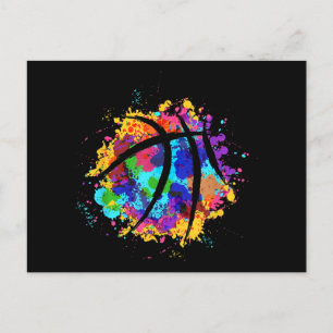 Carte Postale Basket-ball vintage Graphisme Design Cool Basketba
