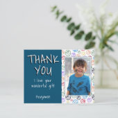 Carte Postale Basket Balls Blue Boy Photo Merci Anniversaire (Debout devant)