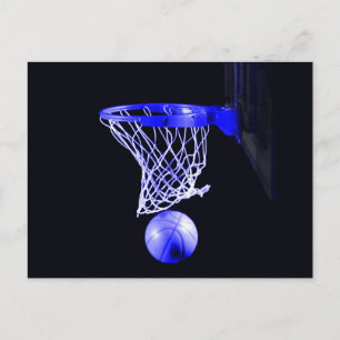 Carte Postale Basket bleu