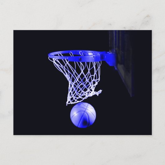 Carte Postale Basket bleu (Devant)