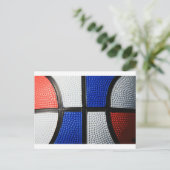 Carte Postale Basket Bleu Blanc Rouge (Debout devant)