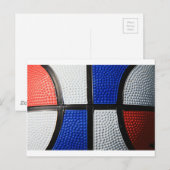 Carte Postale Basket Bleu Blanc Rouge (Devant / Derrière)