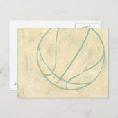Carte Postale Basket bleu par Chariklia Zarris (Devant / Derrière)