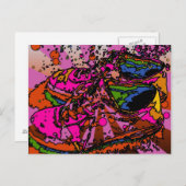 Carte postale Basket psychédélique amusante (Devant / Derrière)