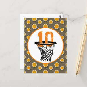 Carte Postale Basketball 10e anniversaire avec numéro dans mini 