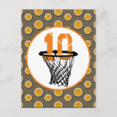 Carte Postale Basketball 10e anniversaire avec numéro dans mini  (Devant)