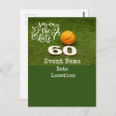 Carte Postale Basketball 60e anniversaire avec ballon Enregistr (Devant / Derrière)