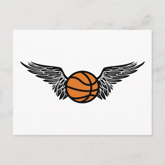 Carte Postale basketball ailé (Devant)