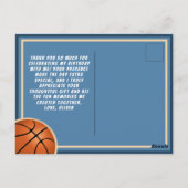Carte Postale Basketball Ball Sports Anniversaire Photo Merci (Dos)