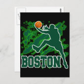CARTE POSTALE BASKETBALL BOSTON (Devant / Derrière)