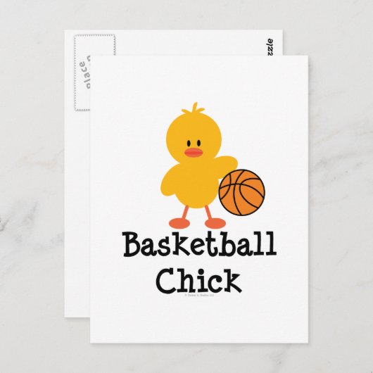 Carte postale Basketball Chick (Devant / Derrière)