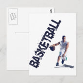 Carte Postale Basketball Dribble (Devant / Derrière)
