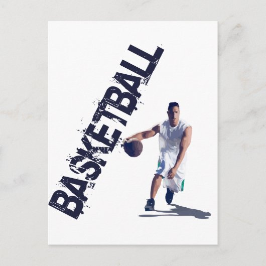 Carte Postale Basketball Dribble (Devant)