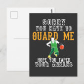 Carte Postale Basketball Drôle (Devant / Derrière)