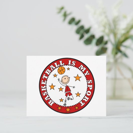 Carte Postale Basketball My Sport Tshirts et cadeaux (Debout devant)