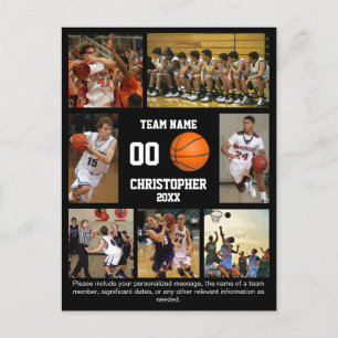 Carte Postale Basketball photo collage polaire couverture