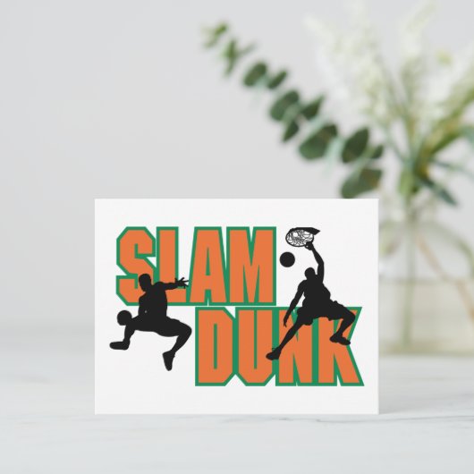 Carte Postale Basketball Slam Dunk (Debout devant)