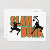 Carte Postale Basketball Slam Dunk (Devant / Derrière)