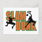 Carte Postale Basketball Slam Dunk (Devant)