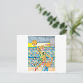 Carte Postale Basketball Slam Dunk par Tiger, Gardée par un Fox (Debout devant)