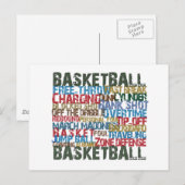 Carte Postale BASKETBALL TERMES cadeaux (Devant / Derrière)