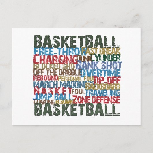Carte Postale BASKETBALL TERMES cadeaux (Devant)