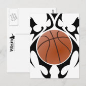 Carte Postale basketball. tribal. (Devant / Derrière)