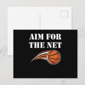 Carte Postale Basketball - Visez le panier (Devant / Derrière)