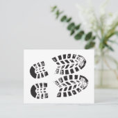 Carte Postale Baskets Noir & Blanc Empreinte (Debout devant)