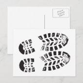 Carte Postale Baskets Noir & Blanc Empreinte (Devant / Derrière)
