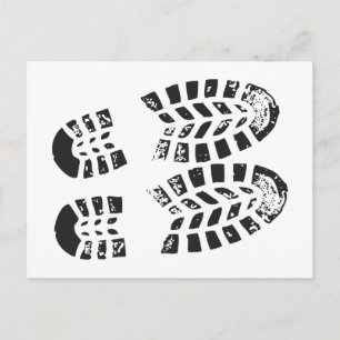Carte Postale Baskets Noir & Blanc Empreinte