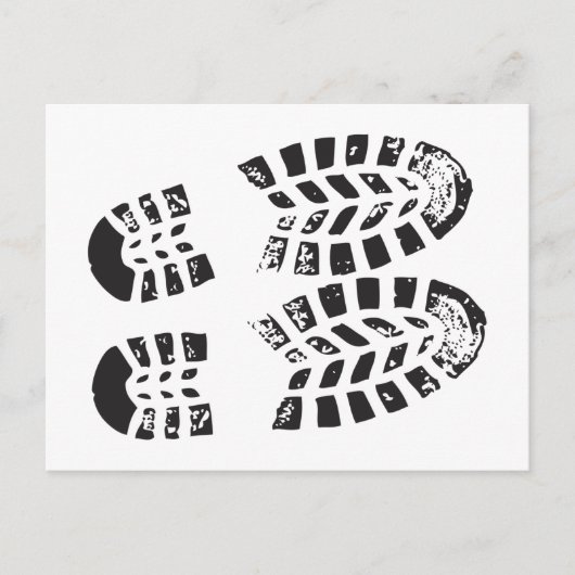 Carte Postale Baskets Noir & Blanc Empreinte (Devant)