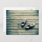 CARTE POSTALE BASKETS SUR PIED (Devant / Derrière)