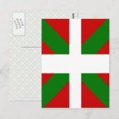 Carte Postale Basque Drapeau de haute qualité (Devant / Derrière)