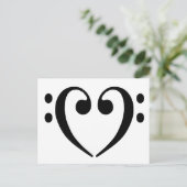 Carte Postale Bass Clef Heart (Debout devant)