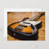 Carte Postale Bass Guitare (Devant / Derrière)