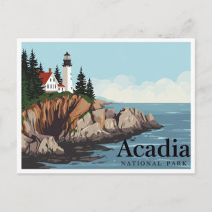 Carte Postale Bass Harbor Head Light Vintage