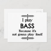 Carte Postale Bass - Play Itself Funny Deco Music (Devant / Derrière)